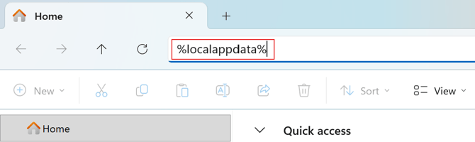 Screenshot localappdata